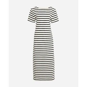 J.Crew Classic mariner cloth Midi dress in stripe Short Sleeves NWT Size XXS